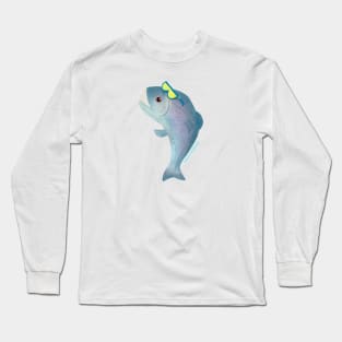 Big Vampire Fish with sunglasses Long Sleeve T-Shirt